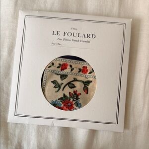 Sezane foulard Margaret Bleu  - Red, Blue, Cream